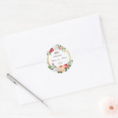 Autocollants de faveur de mariage floraux (Enveloppe)