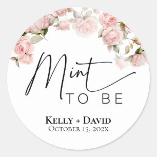 Autocollants de Faveur de Mariage Mint to Be Roses