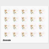 Autocollants de Faveur de Mariage Tropical d'Oisea (Feuille)
