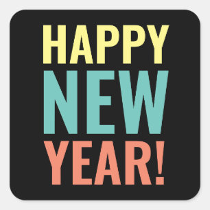 Autocollants de faveur de Nouvel An et sceaux d'en