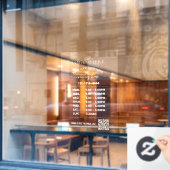Autocollants de fenêtre de code qr d'entreprise mo (Fenêtre de café)