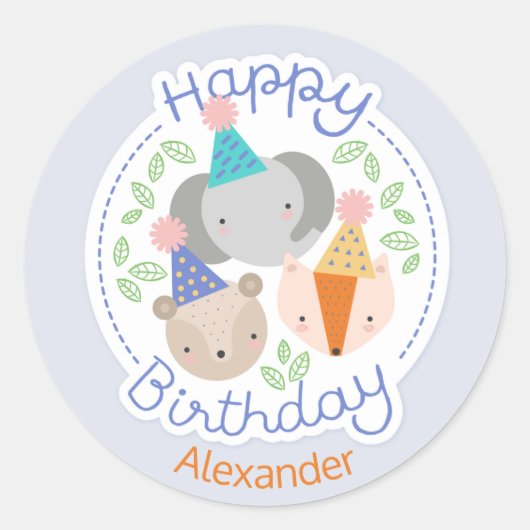 Autocollants de fêtards d'anniversaire (Devant)