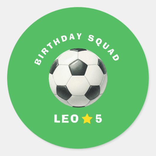Autocollants de fête d'anniversaire de football mo (Devant)