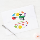 Autocollants de fête d'anniversaire garçons paintb (Enveloppe)