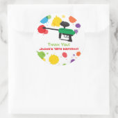 Autocollants de fête d'anniversaire garçons paintb (Sac)