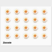 Autocollants de fête d'anniversaire Soleil sourian (Feuille)