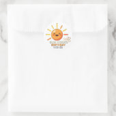 Autocollants de fête d'anniversaire Soleil sourian (Sac)