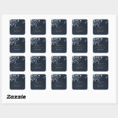 Autocollants de fête d'anniversaire Sweet 16 Denim (Feuille)