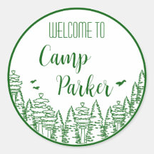 Autocollants de fête de bachelorette de Camp Bride