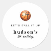 Autocollants de fête de basketball simple (Devant)