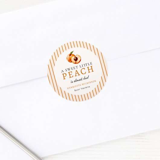 Autocollants de Fête de Bébé Douce Petite Pêche