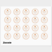 Autocollants de Fête de Bébé Douce Petite Pêche (Feuille)