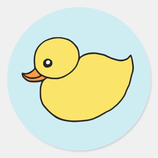 Autocollants de fête de canard jaune bébé mignon (Devant)