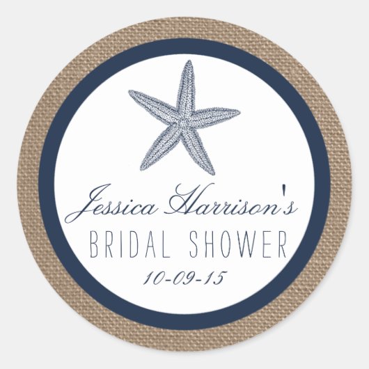 Autocollants de Fête des mariées de plage de Starf (Devant)