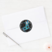 Autocollants de fête masquée bleu sarcelle noir (Enveloppe)