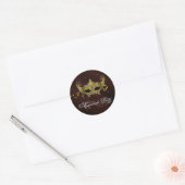 Autocollants de fête masquée Or Noir (Enveloppe)