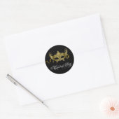 Autocollants de fête masquée Or Noir (Enveloppe)