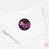 Autocollants de fête masquée rose vif (Enveloppe)