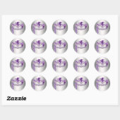Autocollants de fête masquée Violet Argent (Feuille)