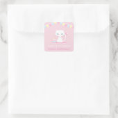 Autocollants de fête Merci Chat Chaton Blanc Migno (Sac)