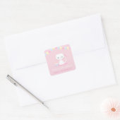 Autocollants de fête Merci Chat Chaton Blanc Migno (Enveloppe)