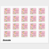 Autocollants de Fête pour Bébé Fille au Pastèque (Feuille)
