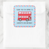 Autocollants de fête pour bus à impériale rouge de (Sac)