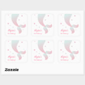 Autocollants de fête pour filles en queue de sirèn (Feuille)