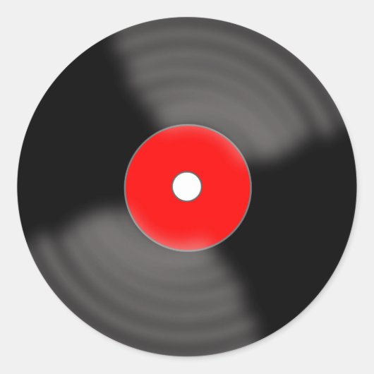 Autocollants de fête vinyle rétro rouge (Devant)