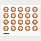 Autocollants de feuilles orange de Thanksgiving (Feuille)