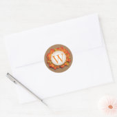 Autocollants de feuilles orange de Thanksgiving (Enveloppe)
