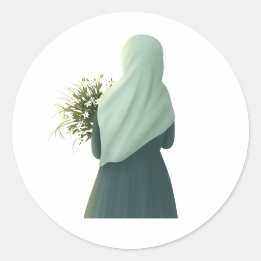 autocollants de fille en hijab (Devant)