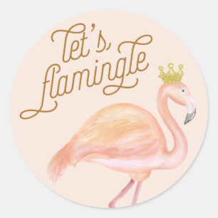 autocollants de Flamant rose
