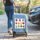 Autocollants de fleurs de dessin animé colorés (Valise Insitu)