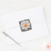 autocollants de fleurs d'hibiscus blanc (Enveloppe)