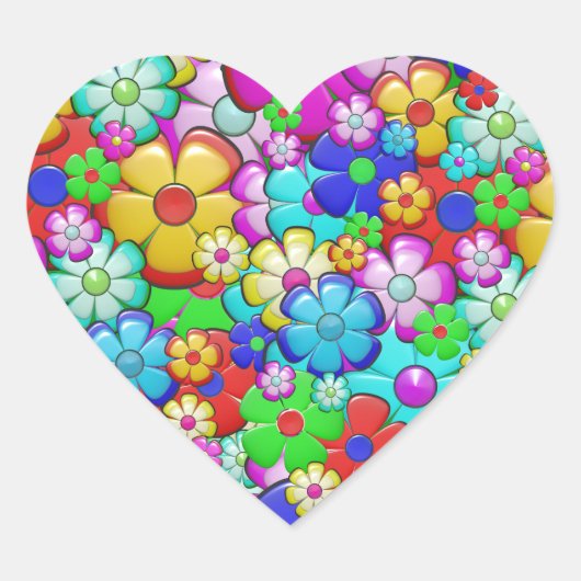 Autocollants de fleurs hippie (Devant)