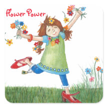 Autocollants de flower power