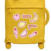 Autocollants de fruits et légumes rose et jaune do