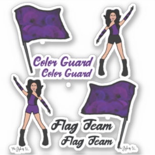 Autocollants de Garde de Drapeau (Violet 2)