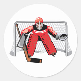 Autocollants de gardien de but de hockey sur glace