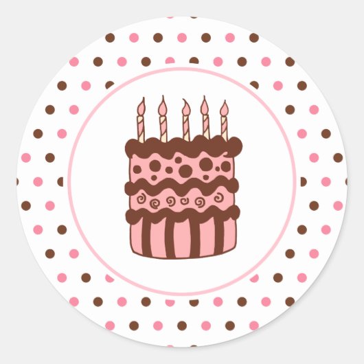 Autocollants de gâteau d'anniversaire (Devant)