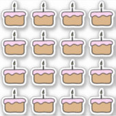 Autocollants de gâteau d'anniversaire de 1" pour p (Devant)