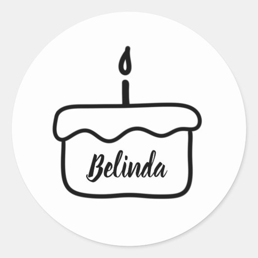 Autocollants de gâteau d'anniversaire personnalisé (Devant)