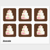 Autocollants de gâteau de mariage (Feuille)