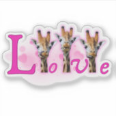 Autocollants de girafe de chibi adorables (Devant)