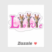 Autocollants de girafe de chibi adorables (Feuille)