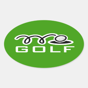 Autocollants de golf texte personnalisable et ar