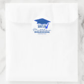 Autocollants de graduation bleu et blanc personnal (Sac)