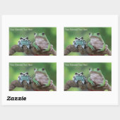 Autocollants de grenouille à texte personnalisé (Feuille)