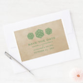 Autocollants de Grunge Vert D20 Dice Gamer Save th (Enveloppe)